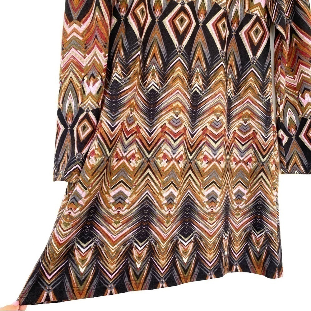 Papillon jersey knit dress with crew neckline and long sleeves,  popover - Picture 5 of 11
